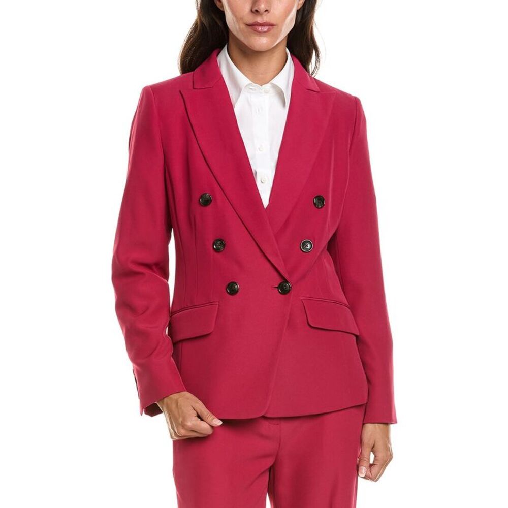 Brooks Brothers Womens Crepe Jacket, Red